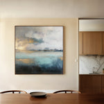 Abstract 735 Canvas Art 60 x 60 cm / Black