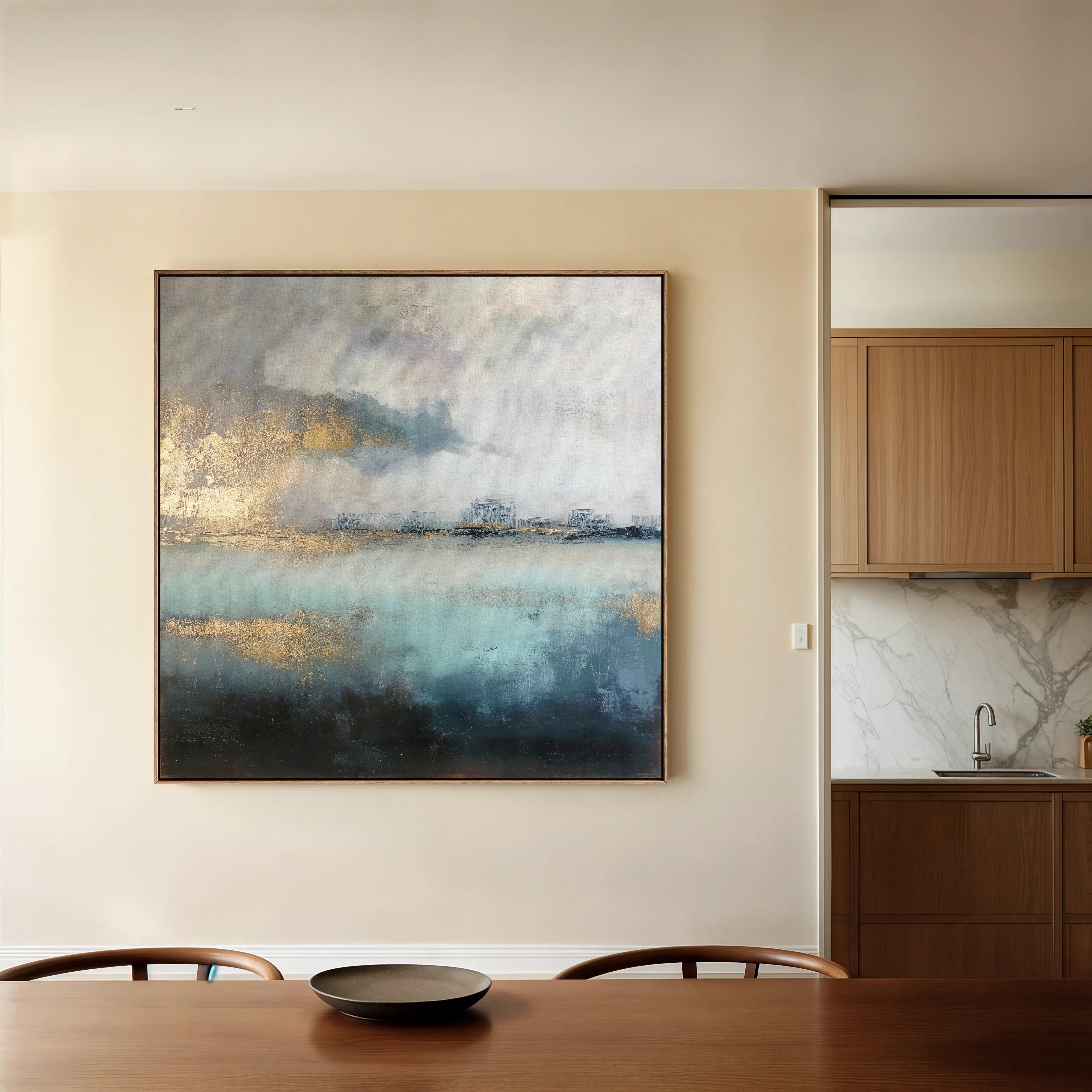 Abstract 735 Canvas Art 60 x 60 cm / Black