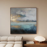 Abstract 735 Canvas Art 60 x 60 cm / Black
