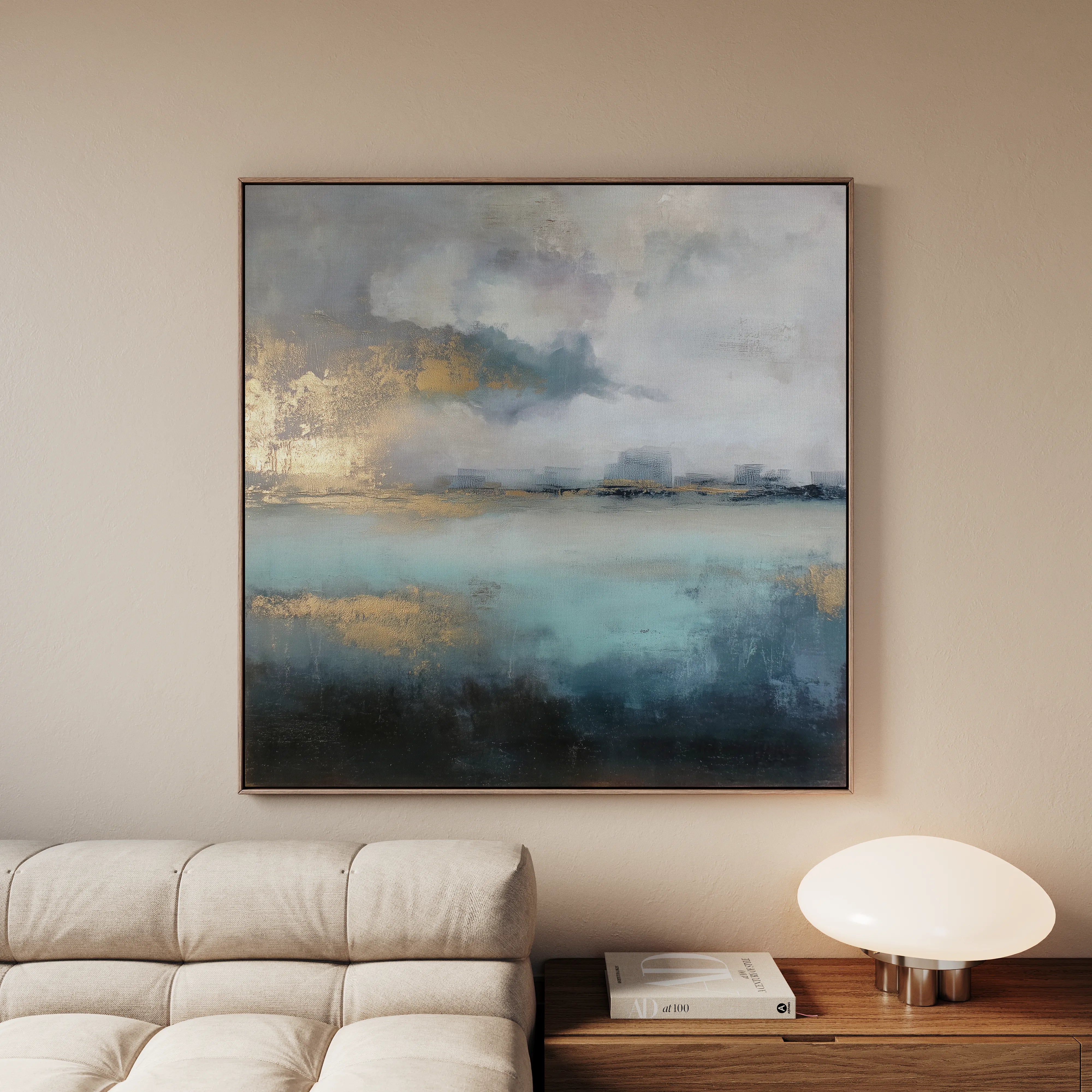 Abstract 735 Canvas Art 60 x 60 cm / Black