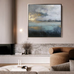 Abstract 735 Canvas Art 60 x 60 cm / Black