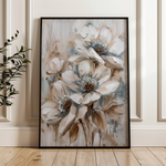 Floral 735 Canvas Art 60 x 40 cm / Black