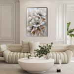 Floral 735 Canvas Art 60 x 40 cm / Black