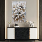 Floral 735 Canvas Art 60 x 40 cm / Black