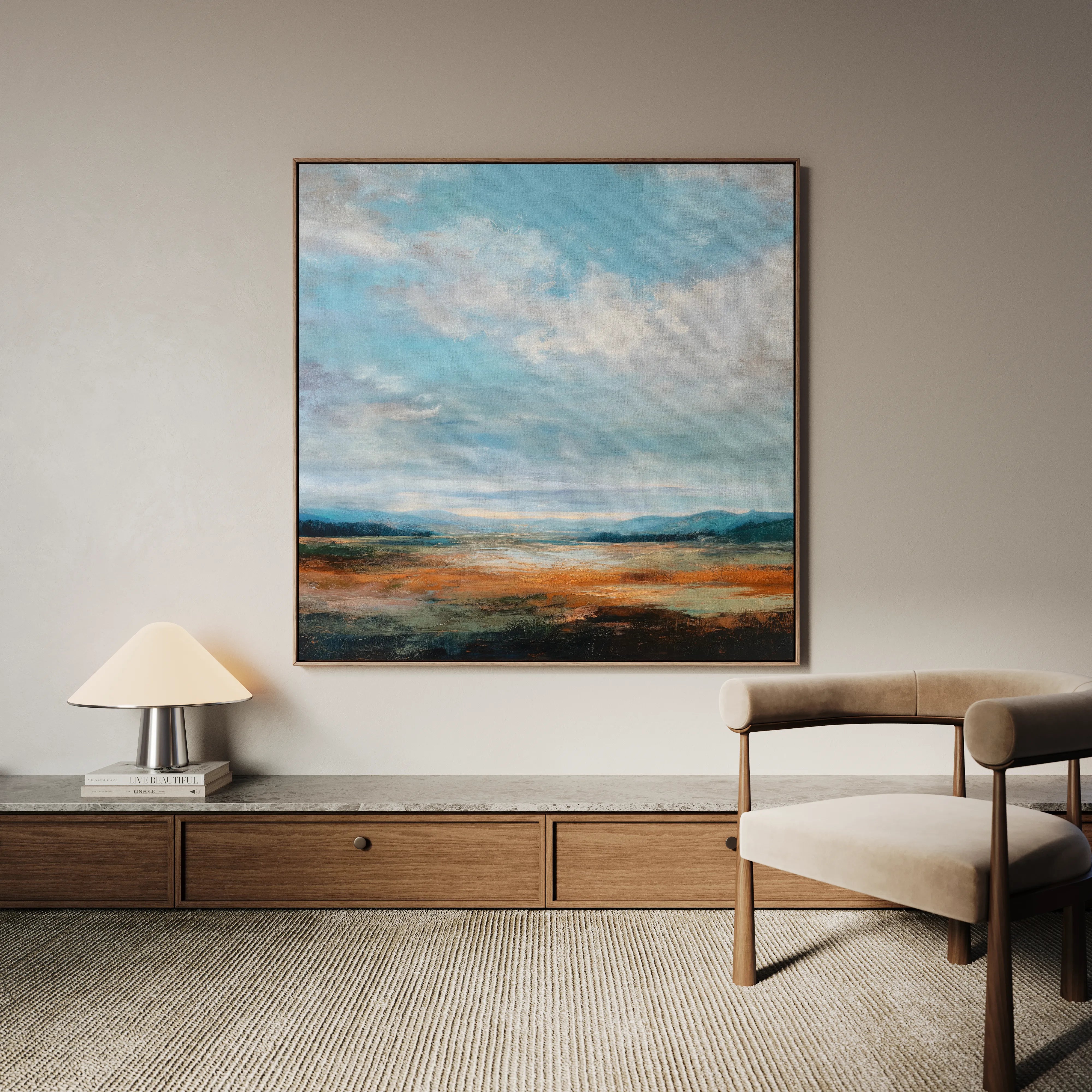 Abstract 736 Canvas Art 60 x 60 cm / Black