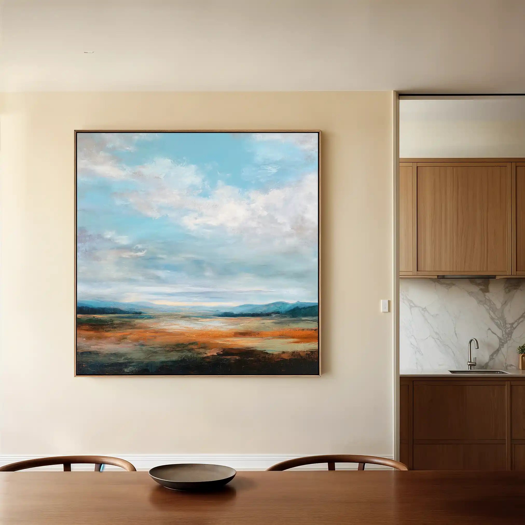 Abstract 736 Canvas Art 60 x 60 cm / Black