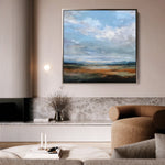 Abstract 736 Canvas Art 60 x 60 cm / Black