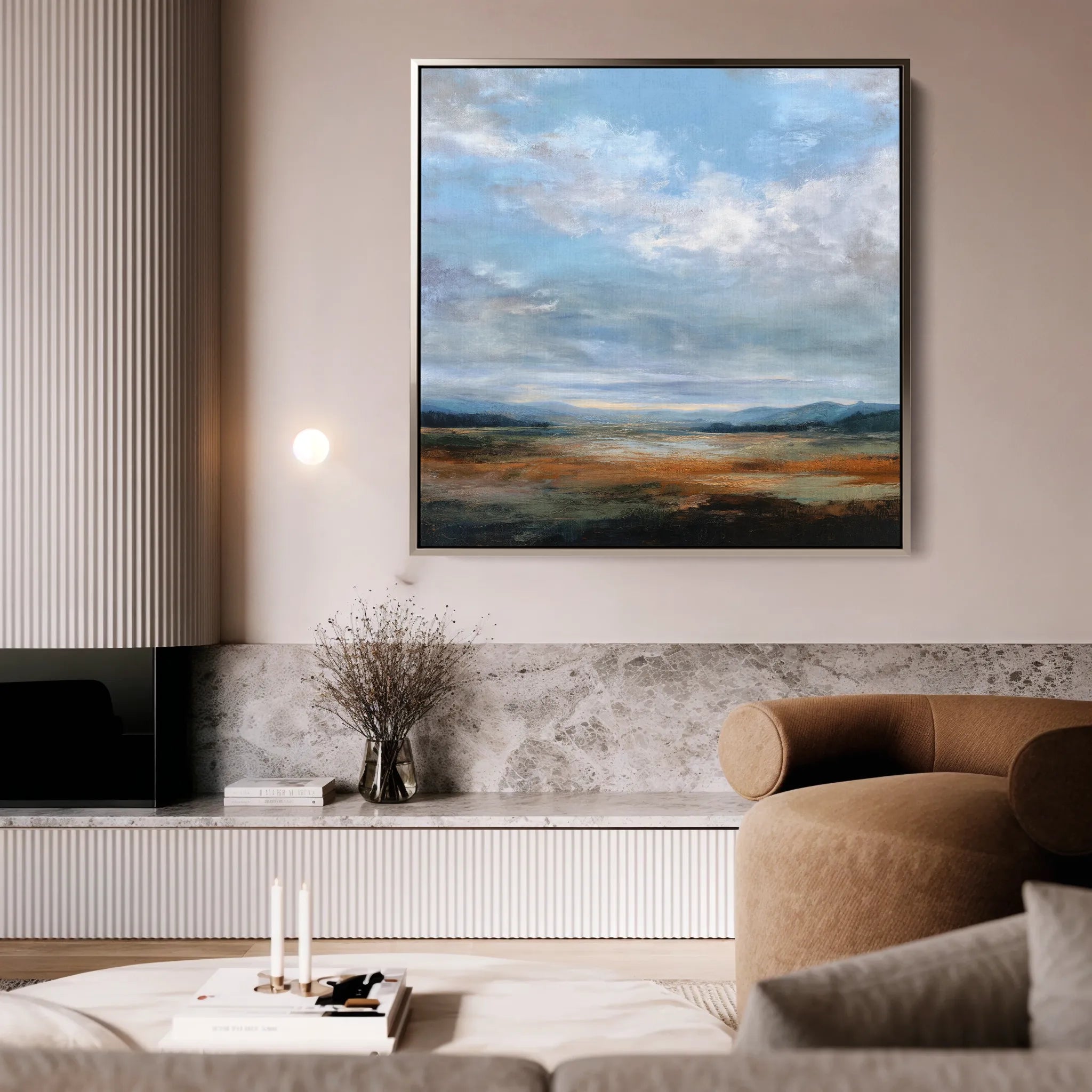 Abstract 736 Canvas Art 60 x 60 cm / Black