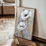 Floral 736 Canvas Art 60 x 40 cm / Black