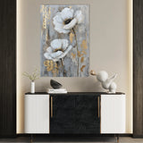 Floral 736 Canvas Art 60 x 40 cm / Black