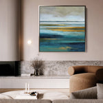 Abstract 737 Canvas Art 60 x 60 cm / Black