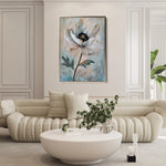 Floral 737 Canvas Art 60 x 40 cm / Black