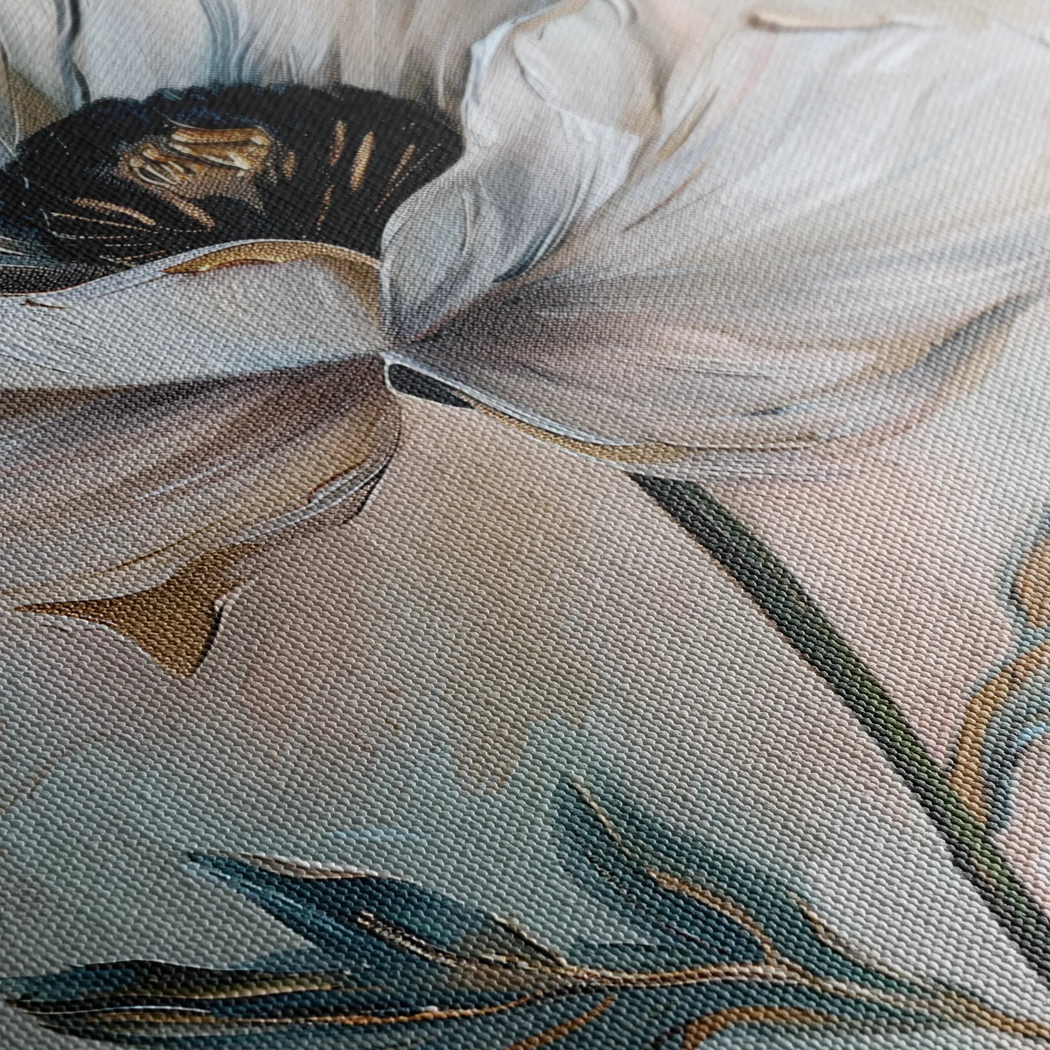 Floral 737 Canvas Art 60 x 40 cm / Black