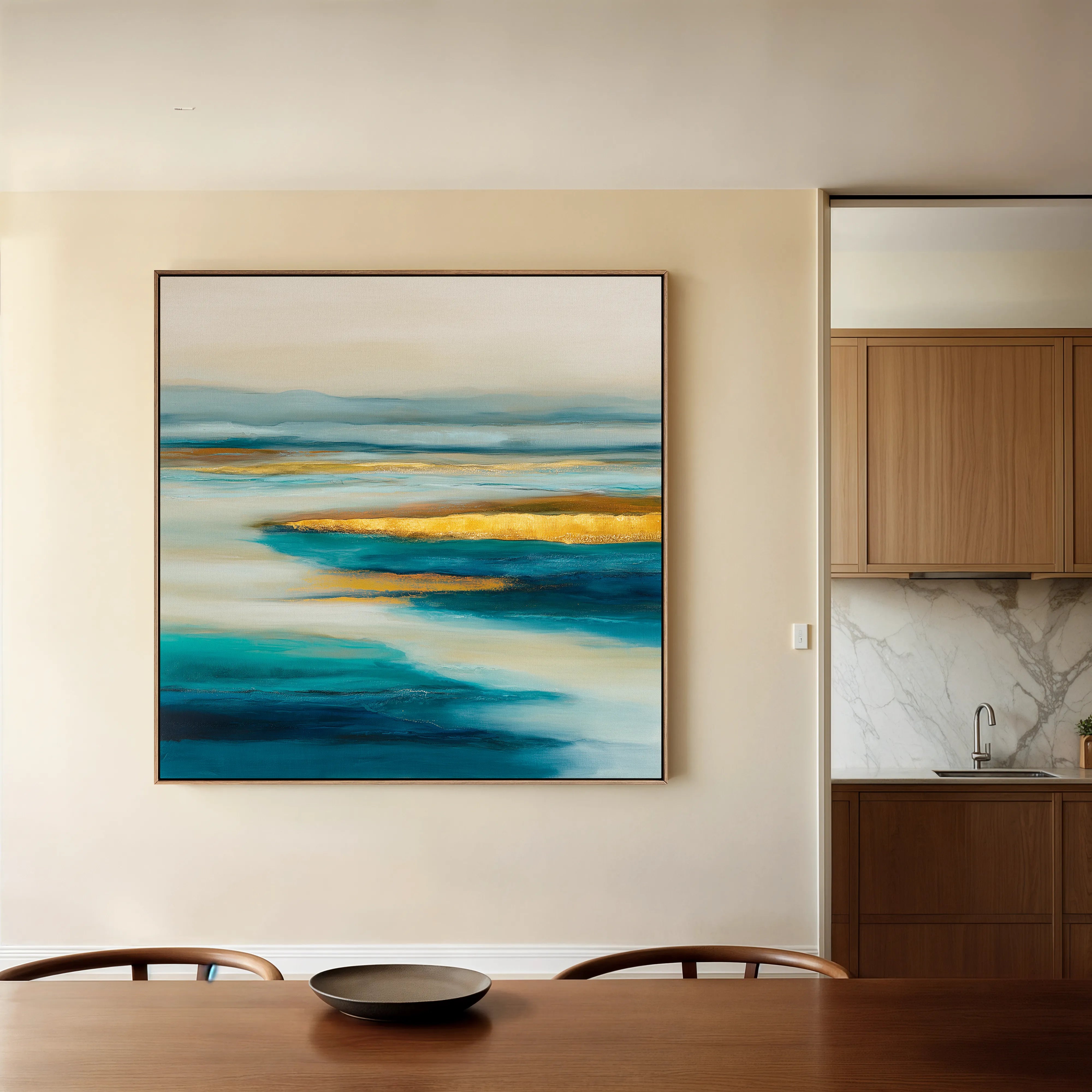 Abstract 738 Canvas Art 60 x 60 cm / Black