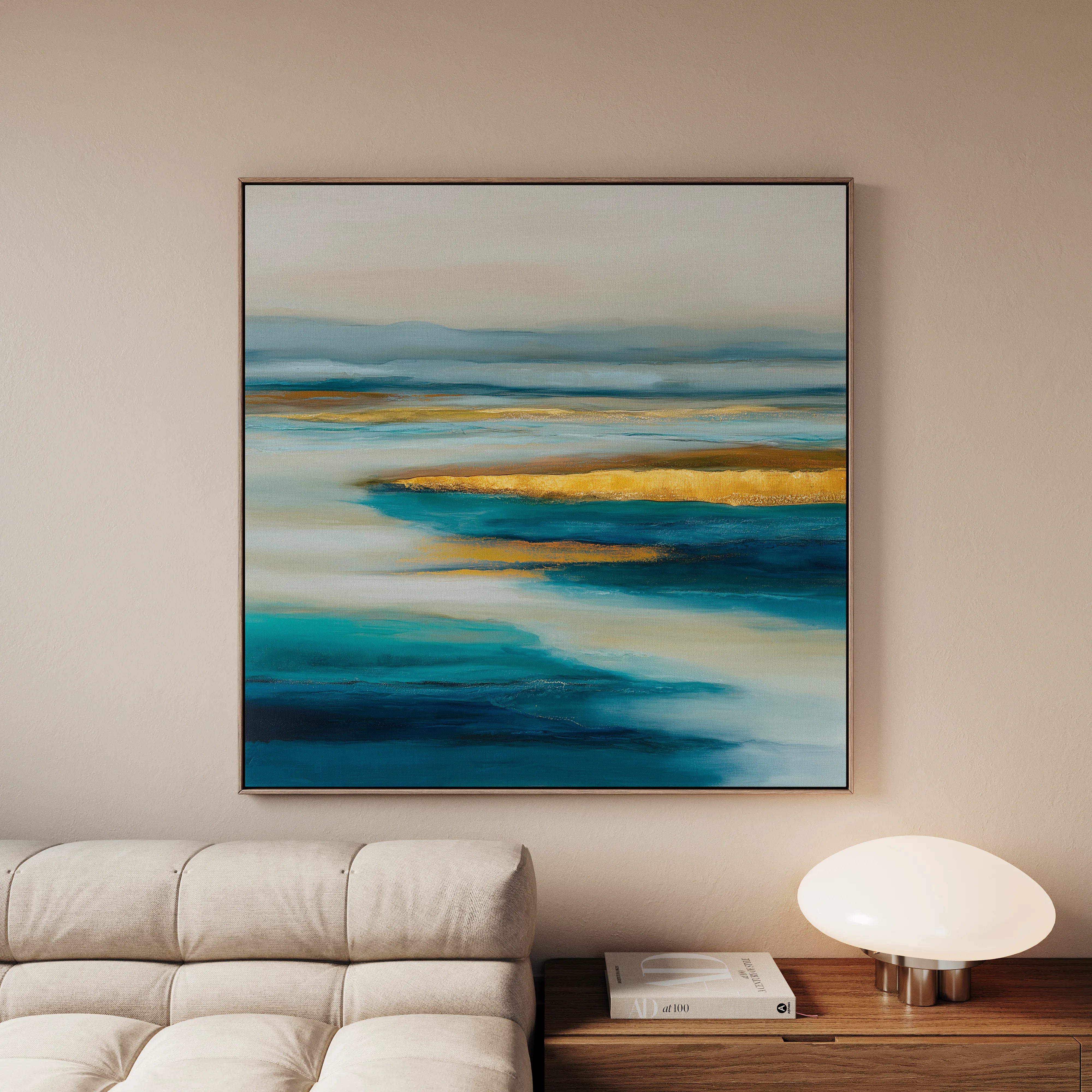 Abstract 738 Canvas Art 60 x 60 cm / Black