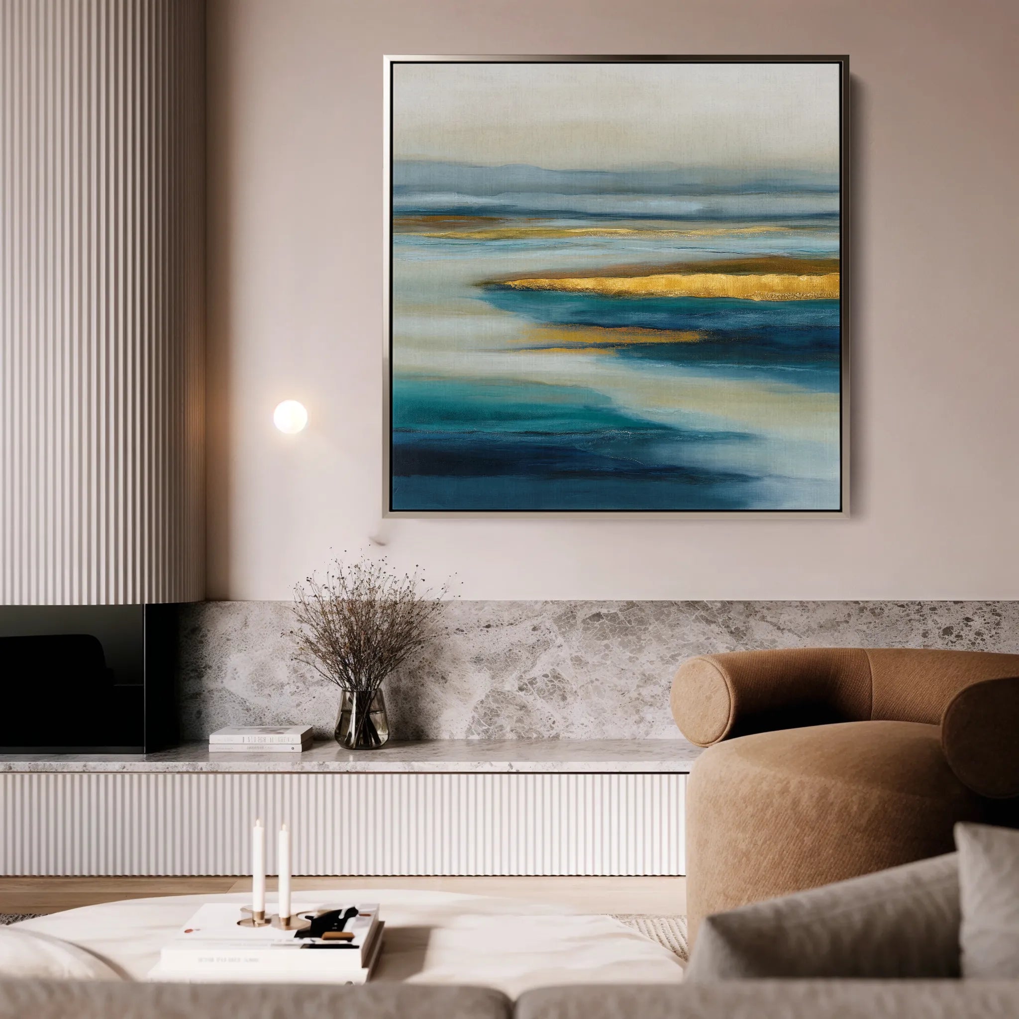 Abstract 738 Canvas Art 60 x 60 cm / Black