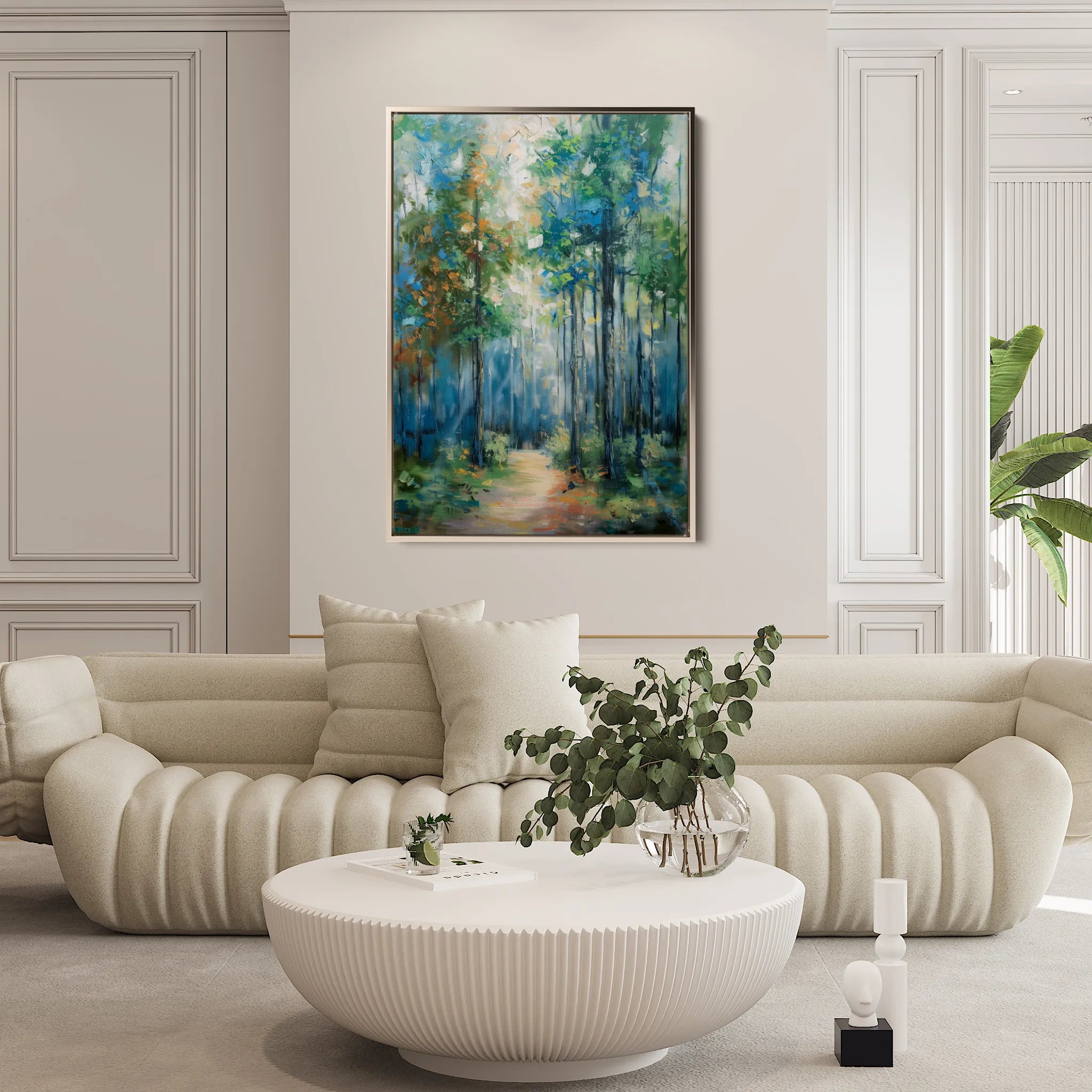 Floral 738 Canvas Art 60 x 40 cm / Black