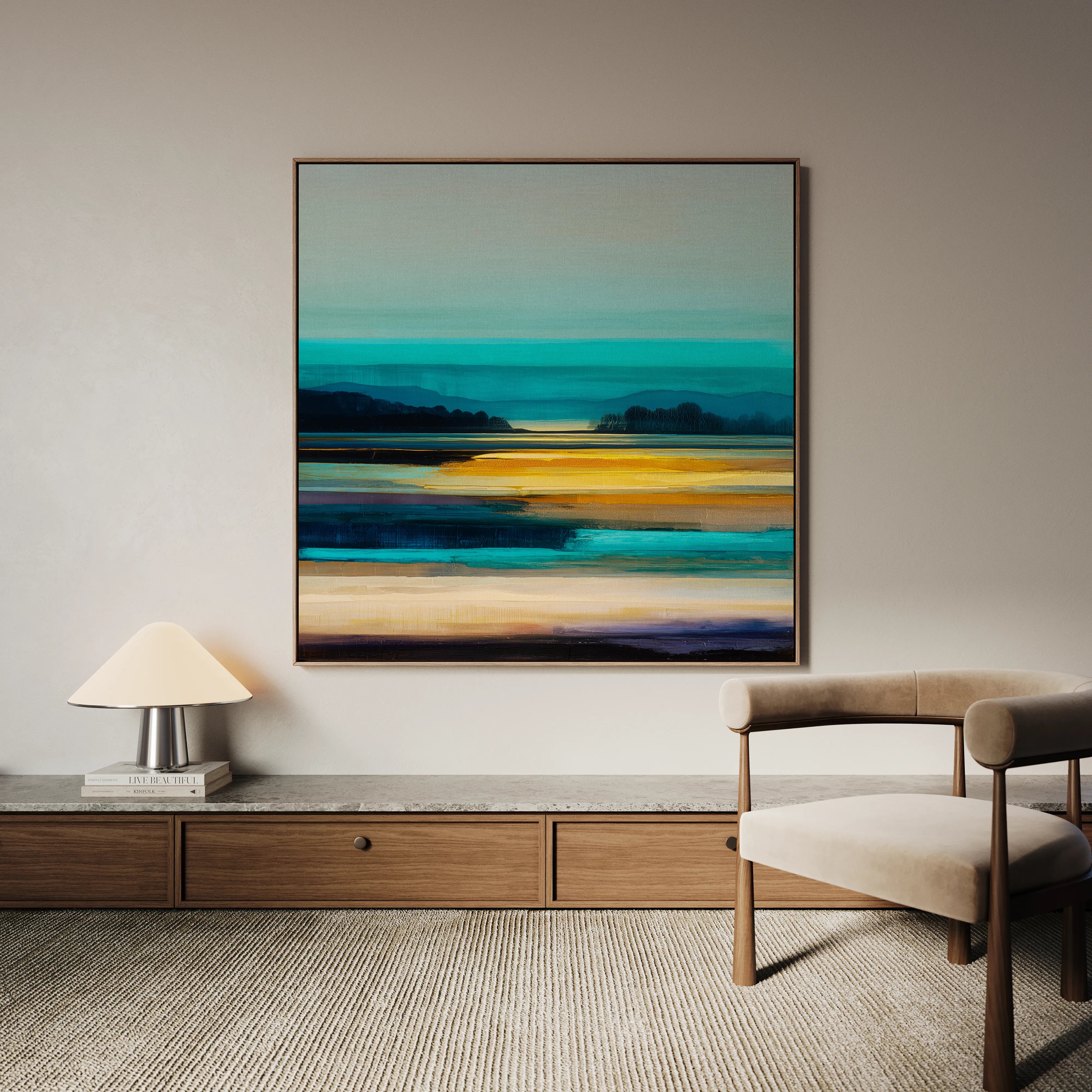Abstract 739 Canvas Art 60 x 60 cm / Black