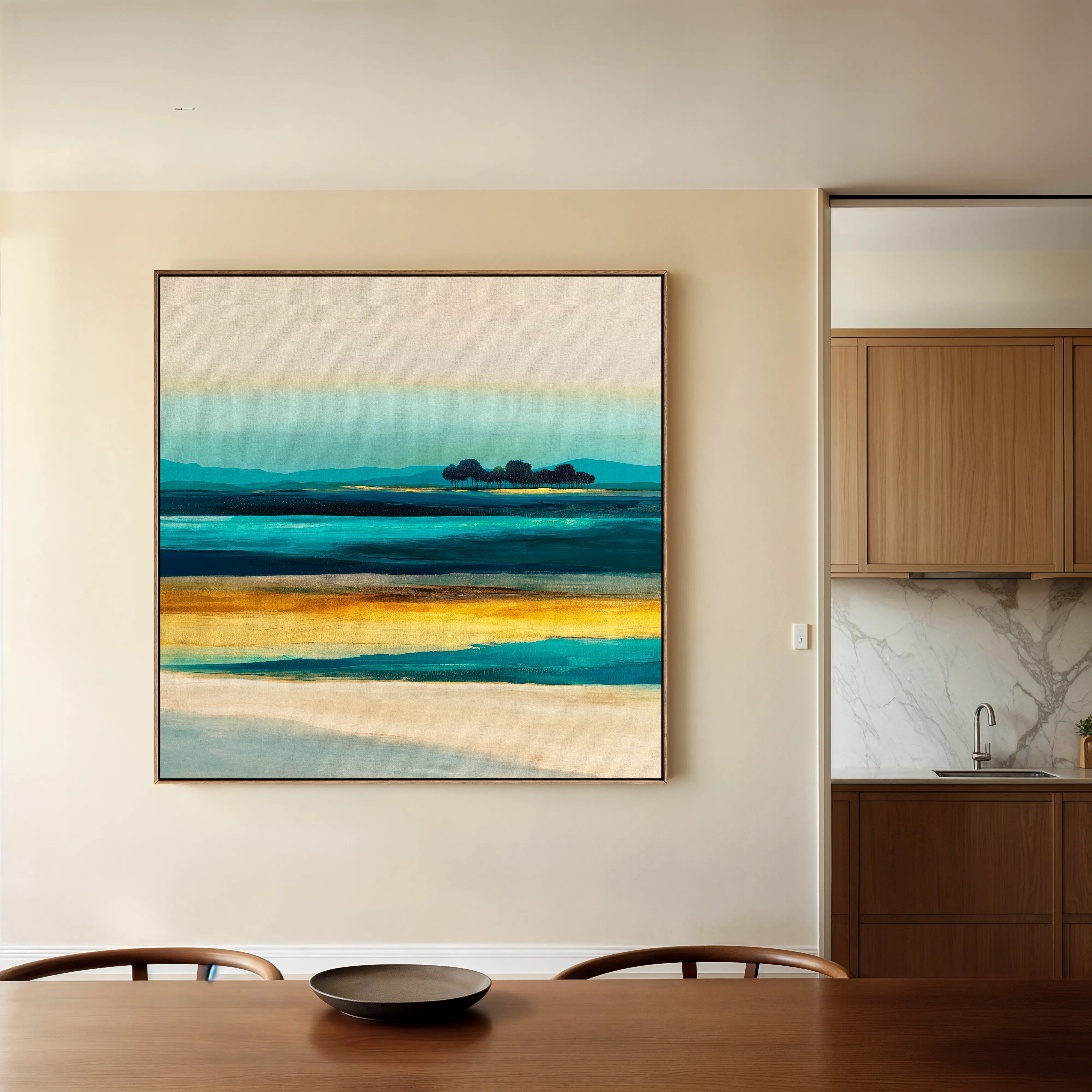 Abstract 740 Canvas Art 60 x 60 cm / Black