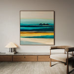 Abstract 740 Canvas Art 60 x 60 cm / Black