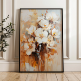 Floral 741 Canvas Art 60 x 40 cm / Black