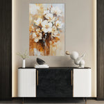 Floral 741 Canvas Art 60 x 40 cm / Black