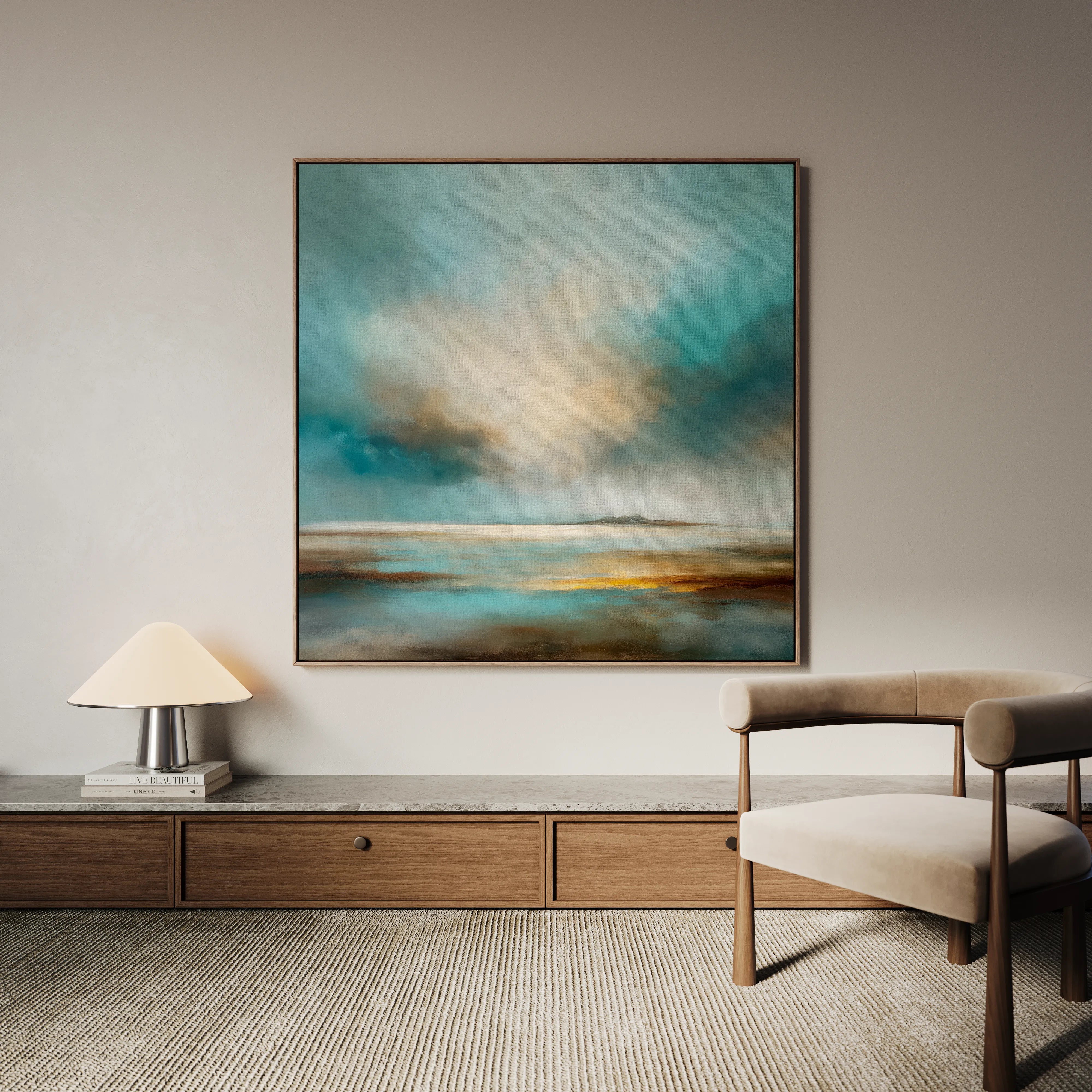 Abstract 742 Canvas Art 60 x 60 cm / Black