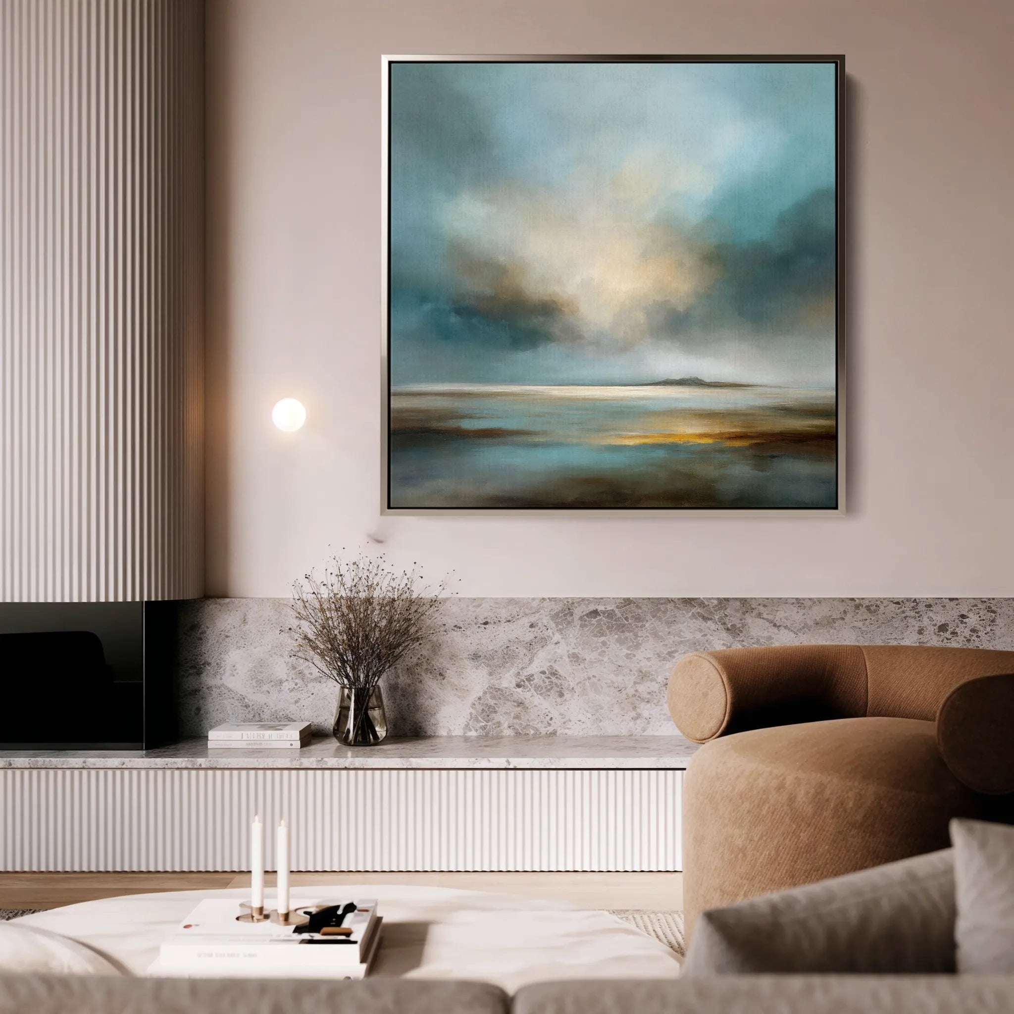 Abstract 742 Canvas Art 60 x 60 cm / Black