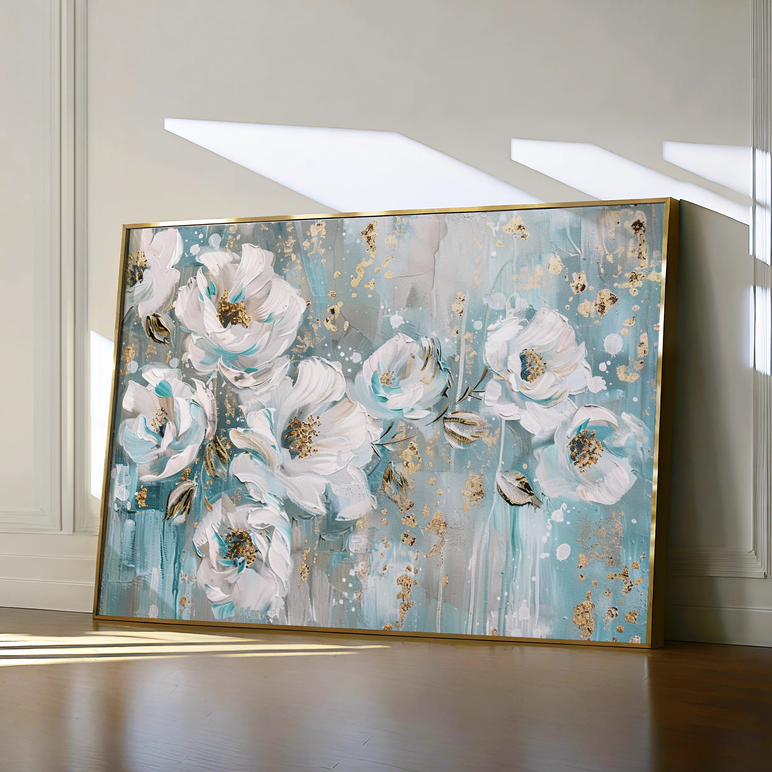 Floral 742 Canvas Art 60 x 40 cm / Black