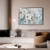 Floral 742 Canvas Art 60 x 40 cm / Black