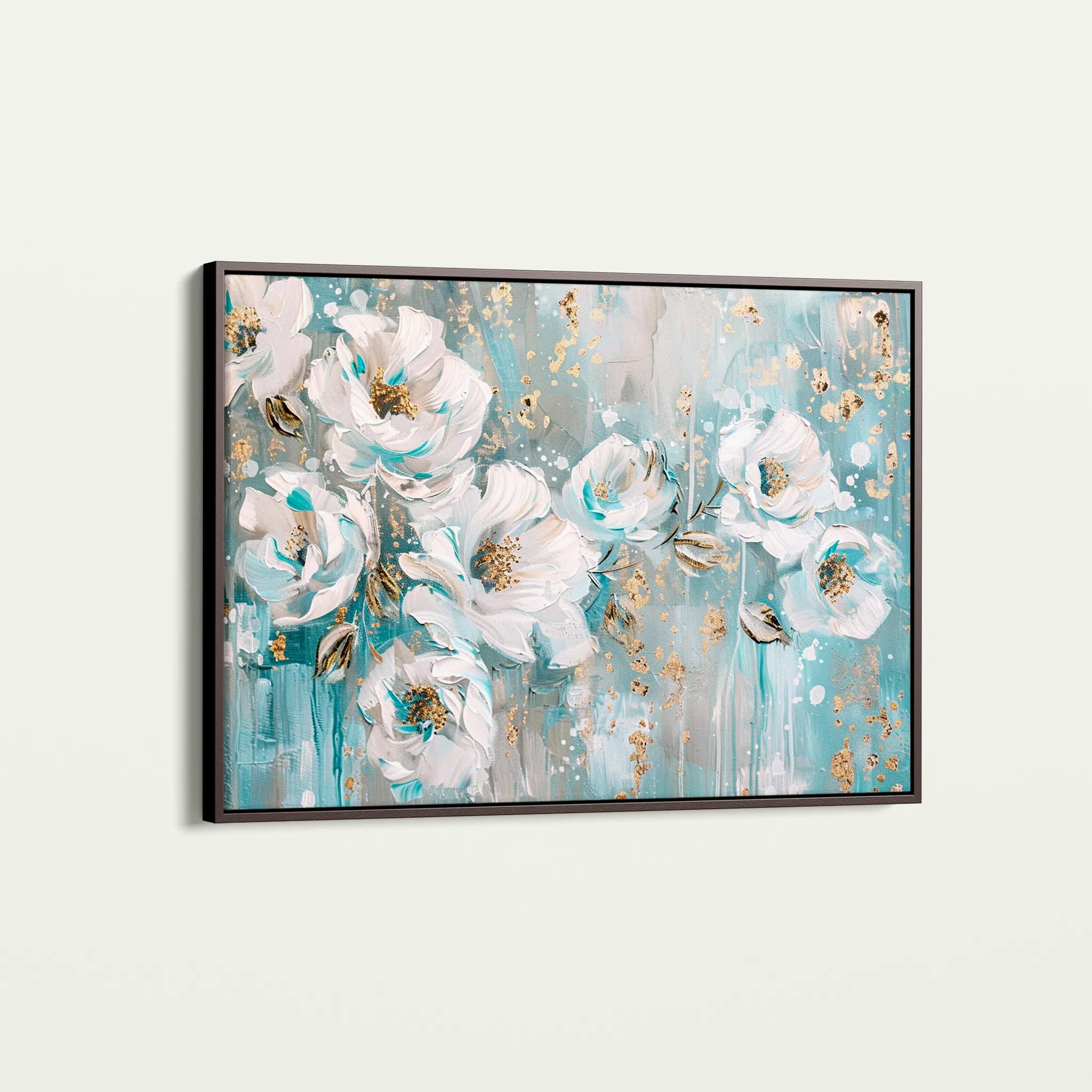 Floral 742 Canvas Art 60 x 40 cm / Black