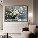Floral 743 Canvas Art 60 x 40 cm / Black