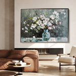 Floral 743 Canvas Art 60 x 40 cm / Black