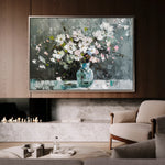 Floral 743 Canvas Art 60 x 40 cm / Black