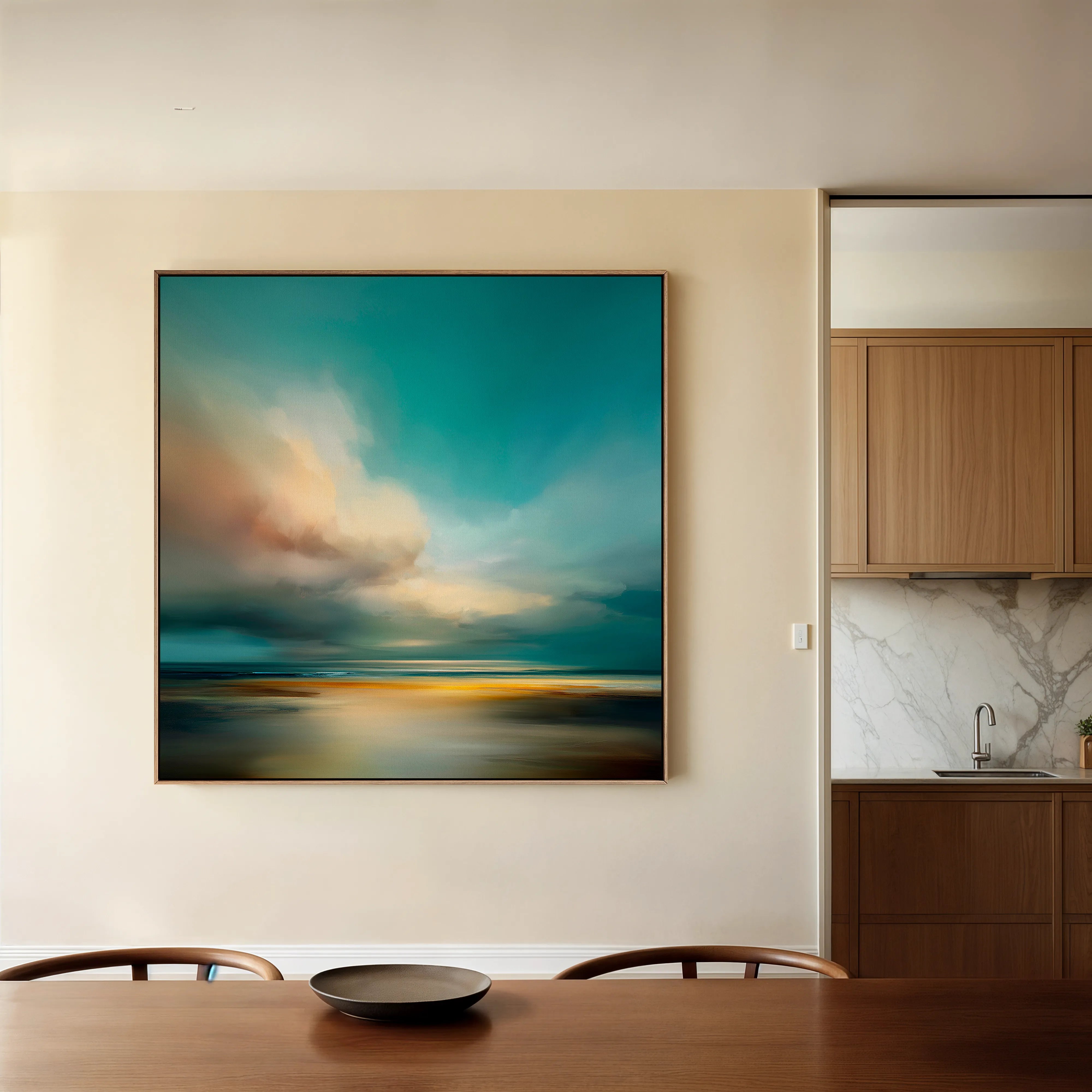 Abstract 744 Canvas Art 60 x 60 cm / Black