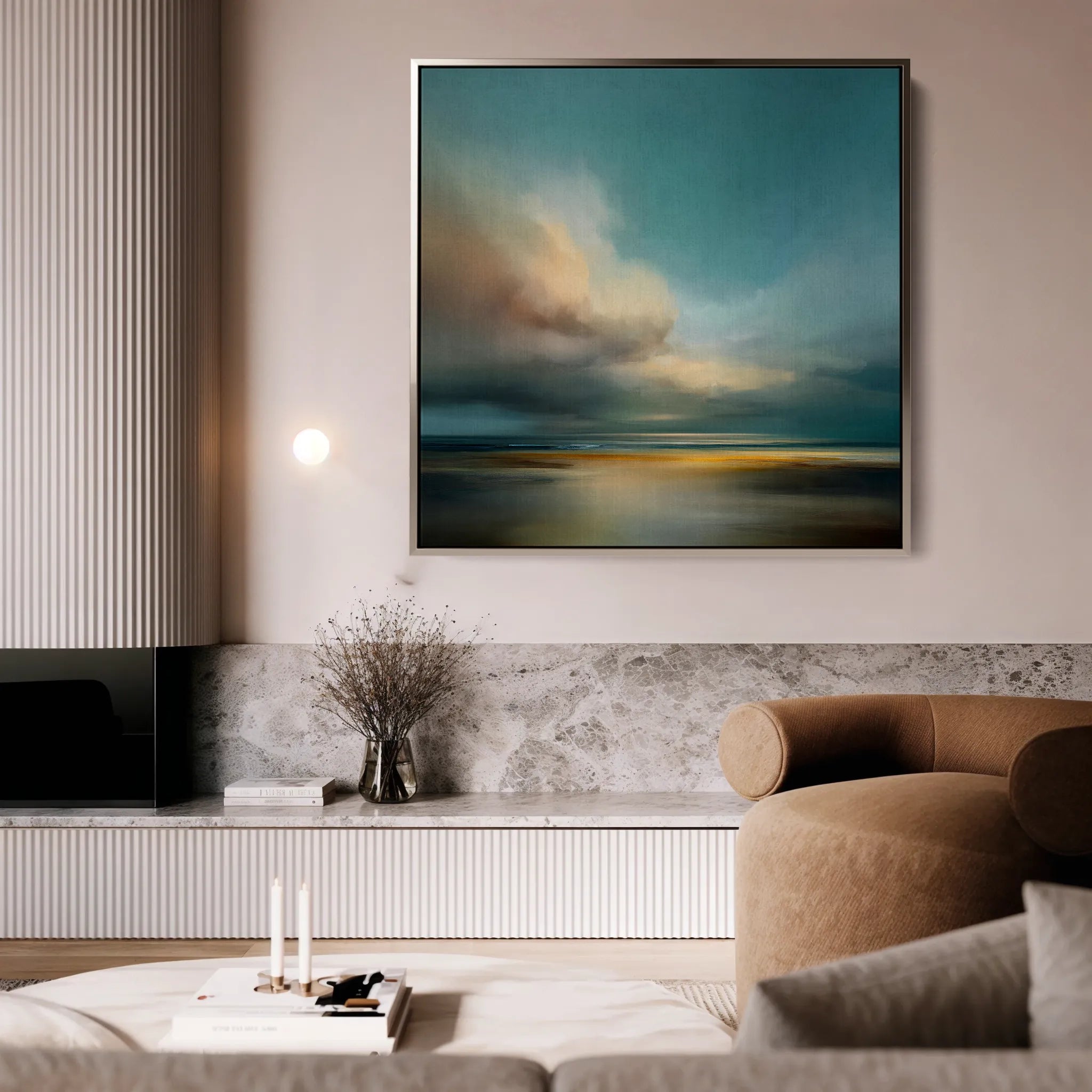 Abstract 744 Canvas Art 60 x 60 cm / Black