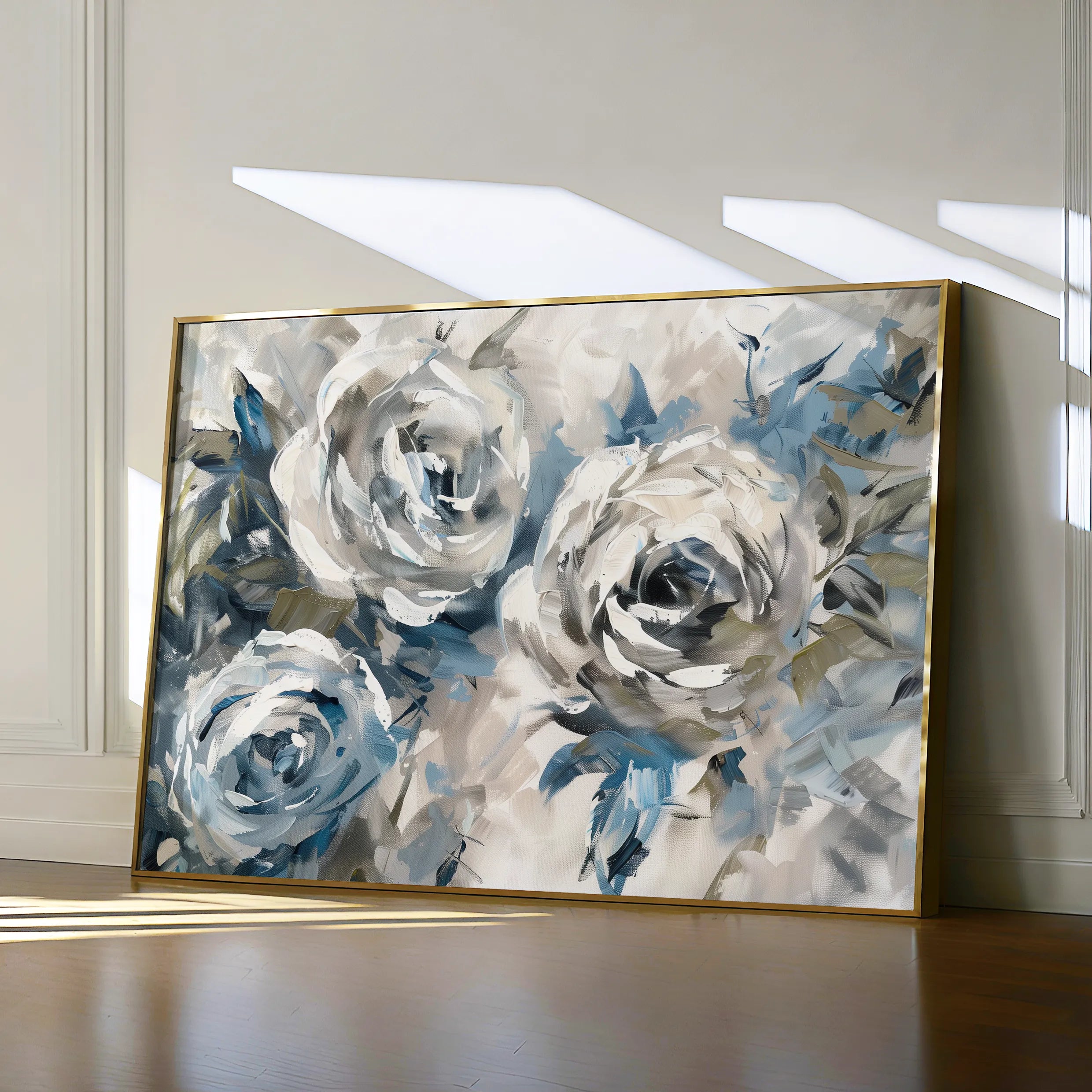 Floral 744 Canvas Art 60 x 40 cm / Black