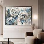 Floral 744 Canvas Art 60 x 40 cm / Black
