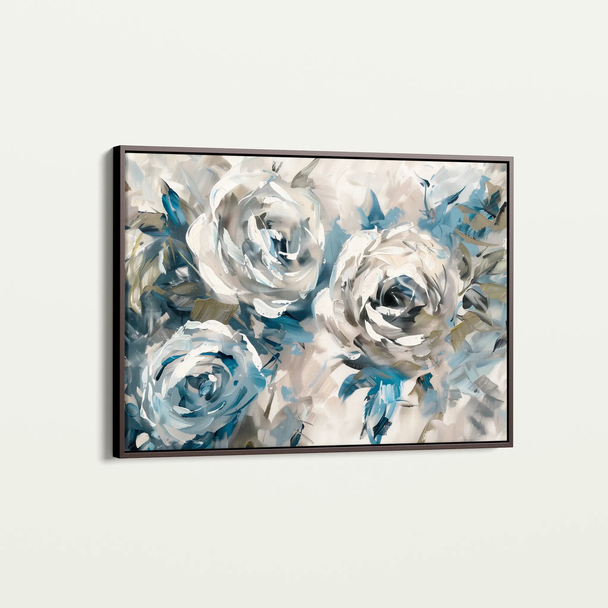 Floral 744 Canvas Art 60 x 40 cm / Black