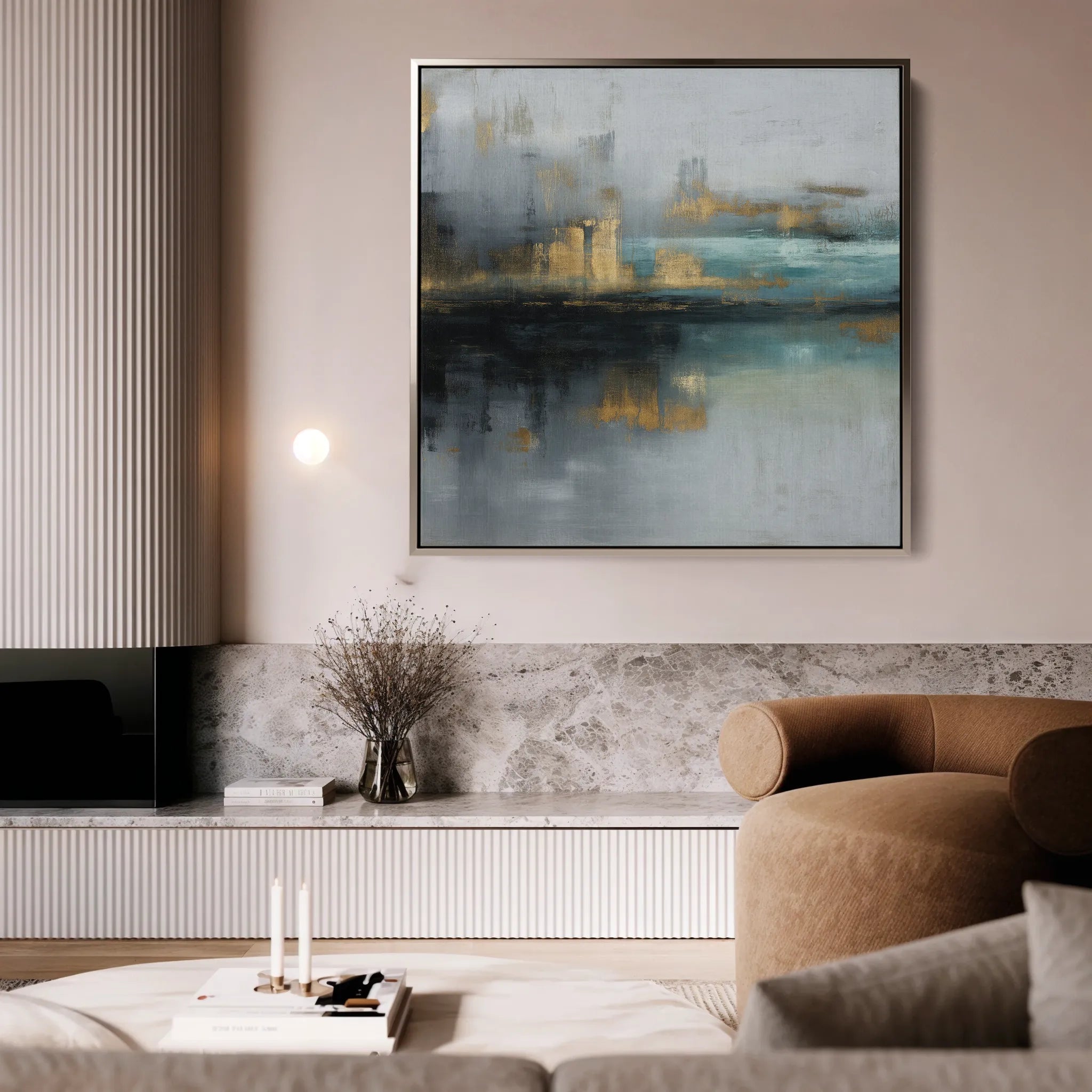 Abstract 745 Canvas Art 60 x 60 cm / Black