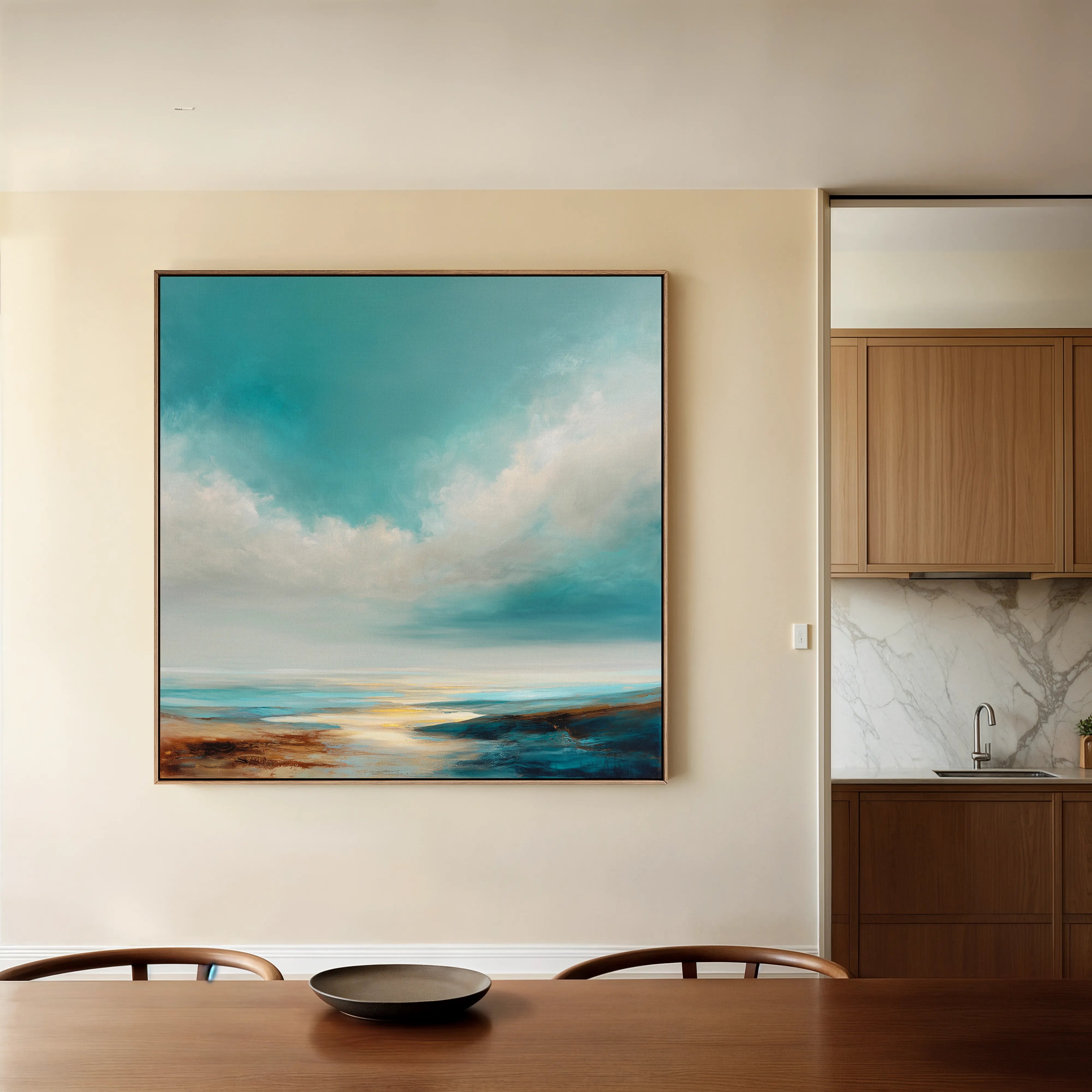 Abstract 746 Canvas Art 60 x 60 cm / Black