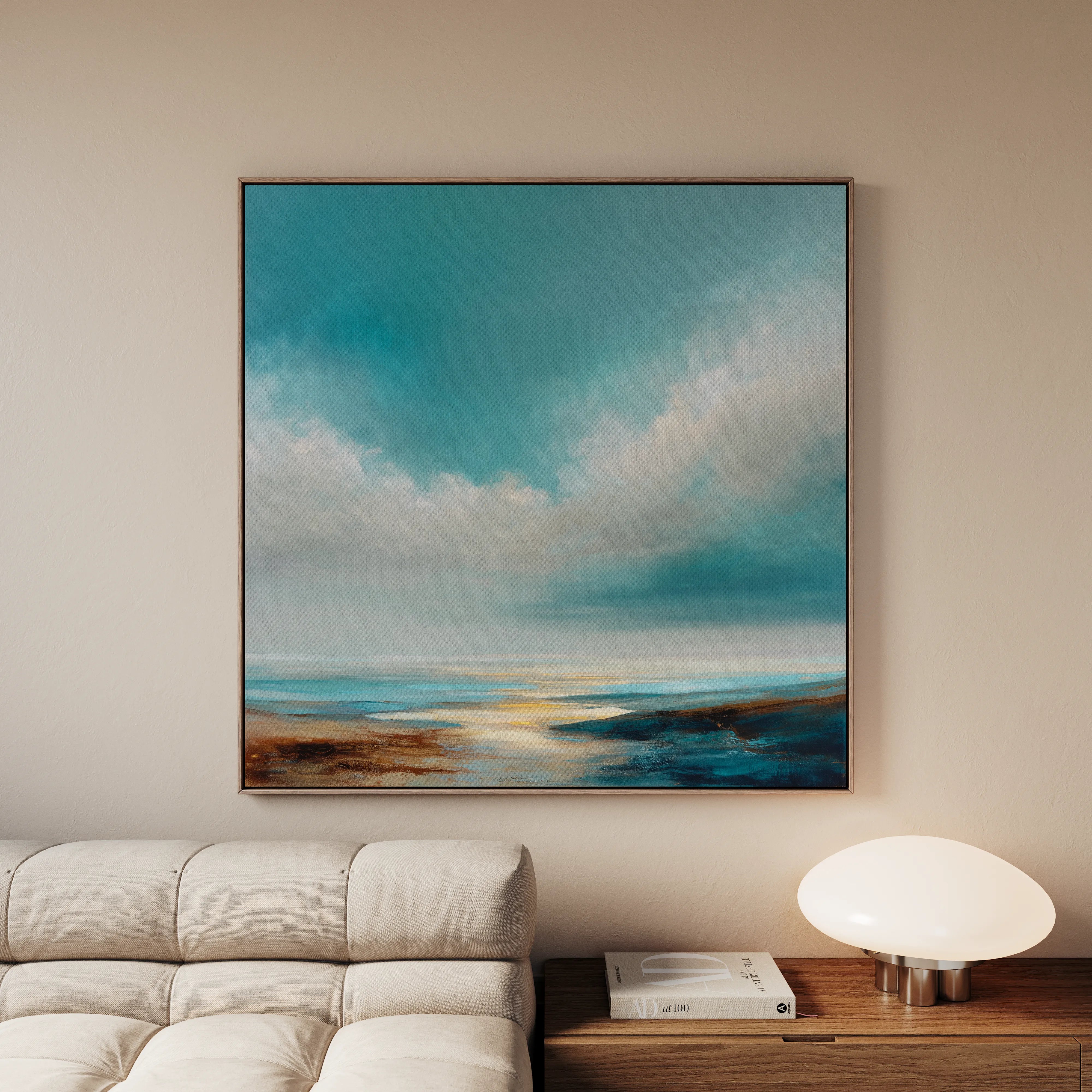 Abstract 746 Canvas Art 60 x 60 cm / Black