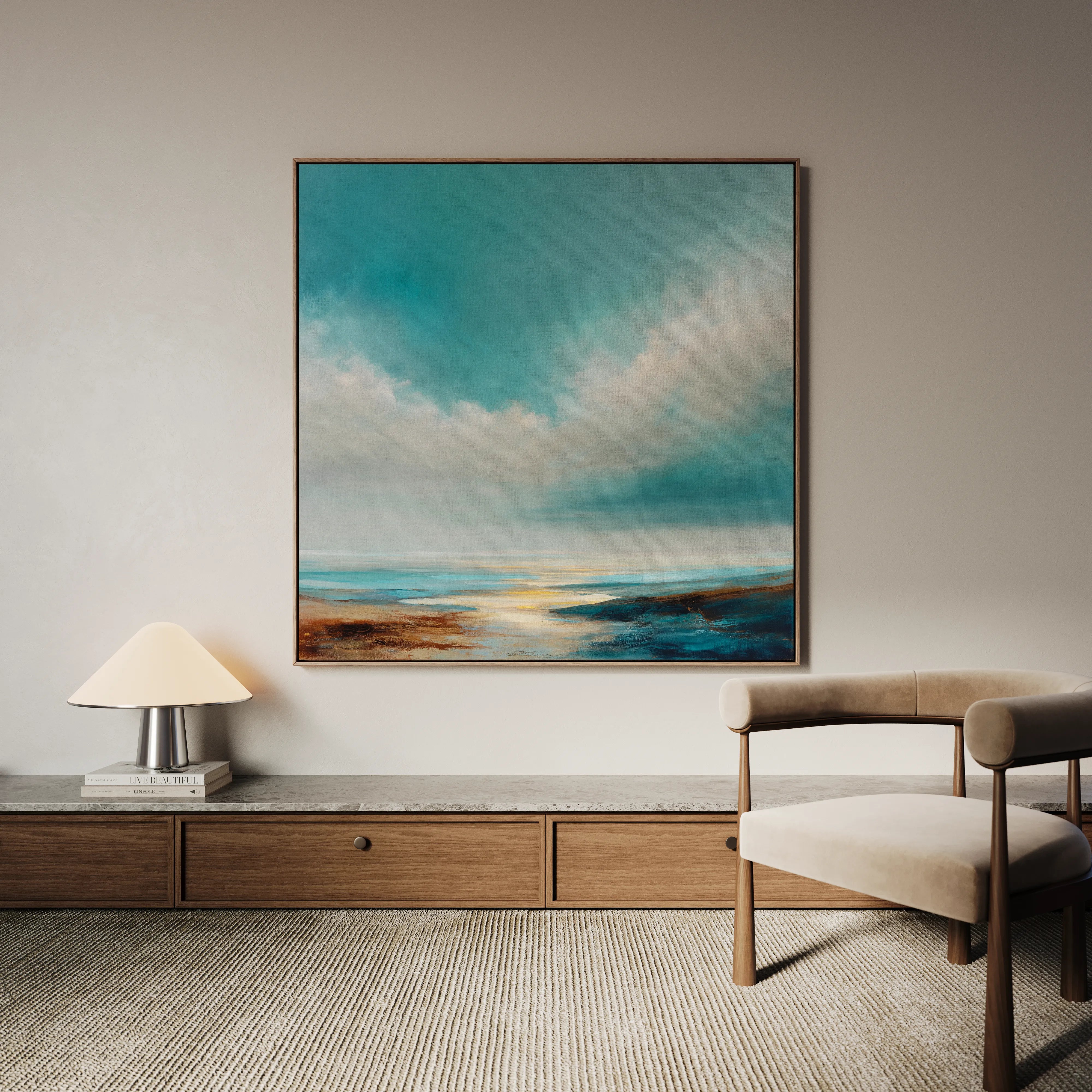 Abstract 746 Canvas Art 60 x 60 cm / Black