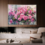 Floral 746 Canvas Art 60 x 40 cm / Black