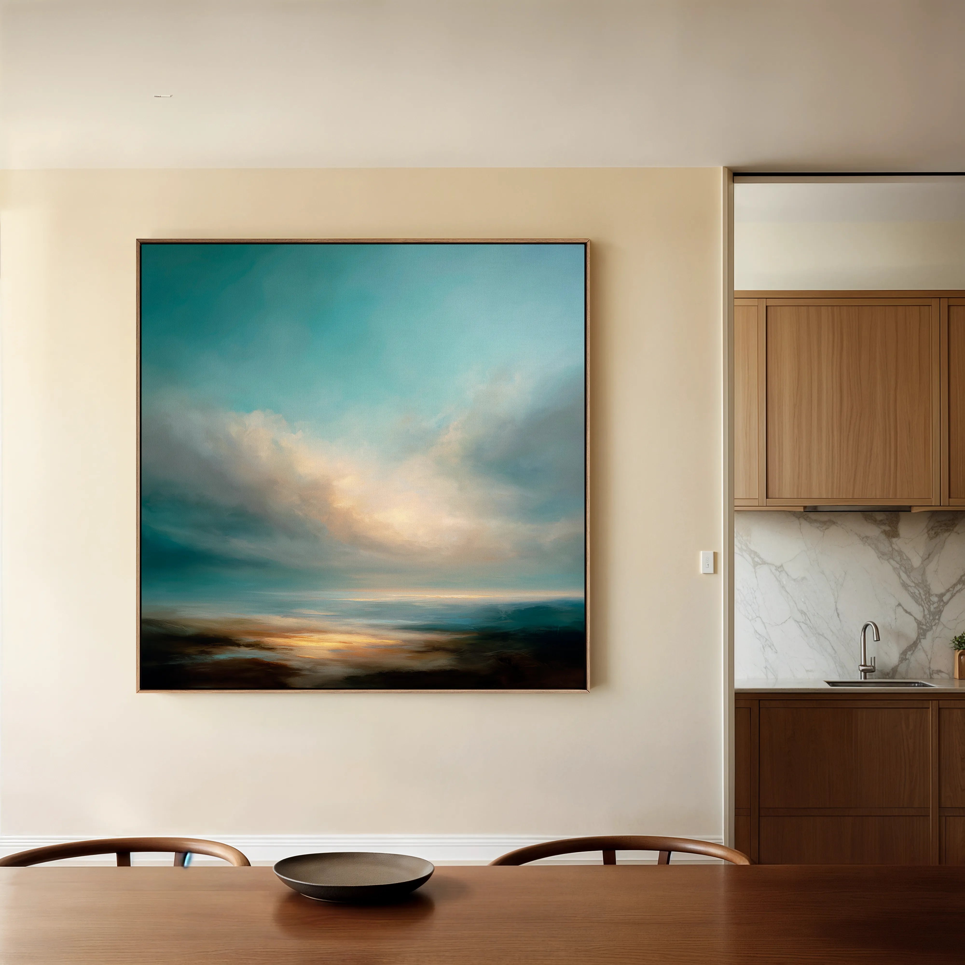 Abstract 747 Canvas Art 60 x 60 cm / Black