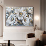 Floral 747 Canvas Art 60 x 40 cm / Black
