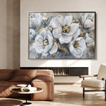 Floral 747 Canvas Art 60 x 40 cm / Black