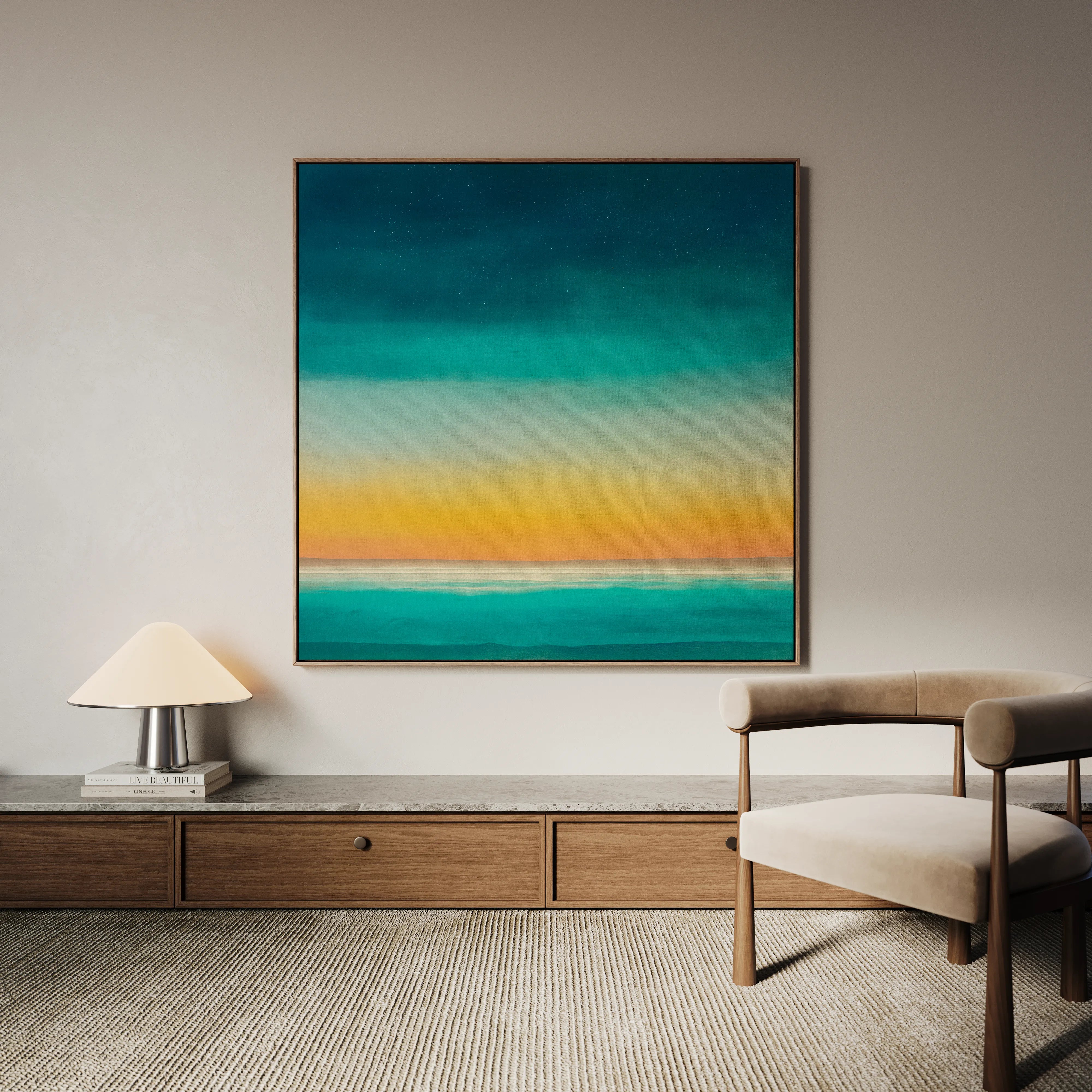 Abstract 748 Canvas Art 60 x 60 cm / Black