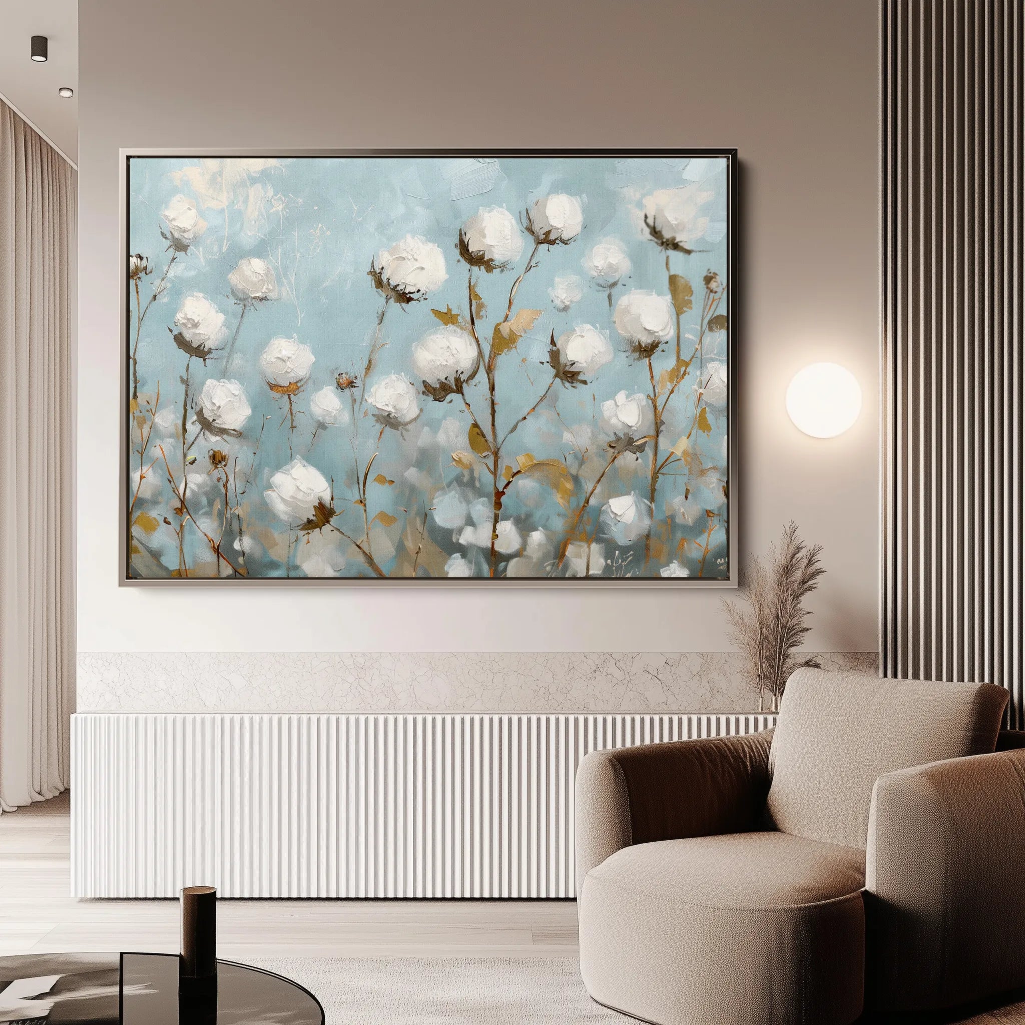 Floral 748 Canvas Art 60 x 40 cm / Black