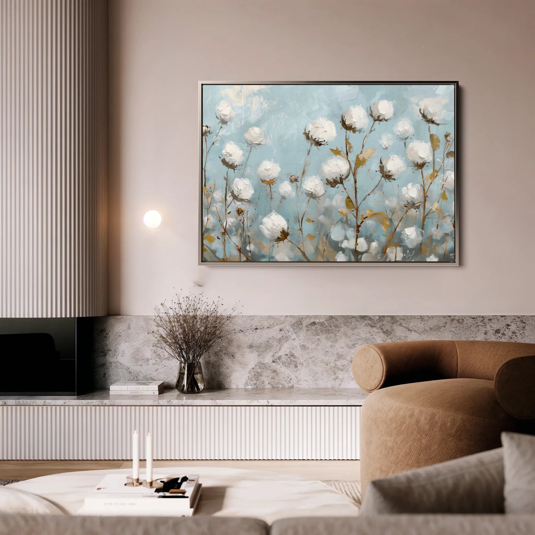 Floral 748 Canvas Art 60 x 40 cm / Black